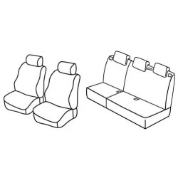 Set coprisedili Superior su misura per auto grigio - nero