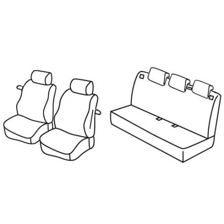 Set coprisedili Superior su misura per auto grigio - nero