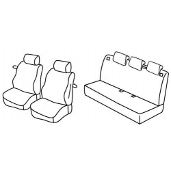 Set coprisedili Superior su misura per auto nero - rosso