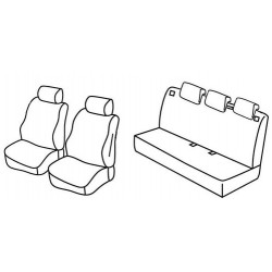 Set coprisedili Superior su misura per auto nero - blu