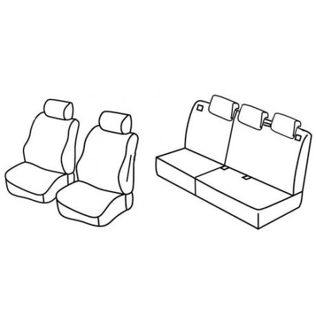 Set coprisedili Superior su misura per auto nero - rosso