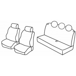 Set coprisedili Superior su misura per auto nero - rosso