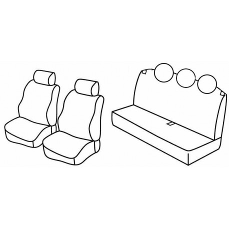 Set coprisedili Superior su misura per auto nero - rosso