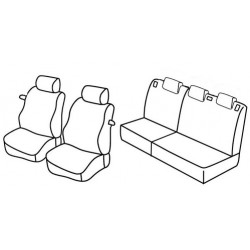 Set coprisedili Superior su misura per auto grigio - nero