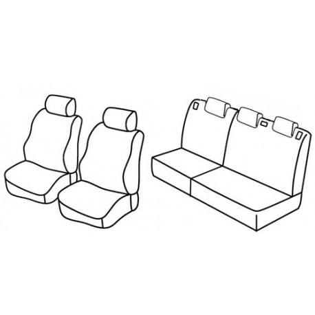Set coprisedili Superior su misura per auto nero - grigio