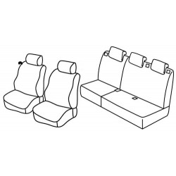 Set coprisedili Superior su misura per auto nero - rosso