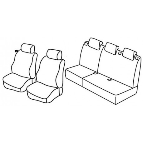 Set coprisedili Superior su misura per auto nero - rosso
