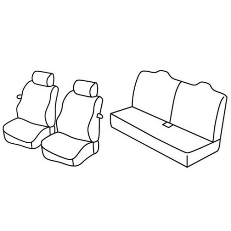 Set coprisedili Superior su misura per auto nero - blu