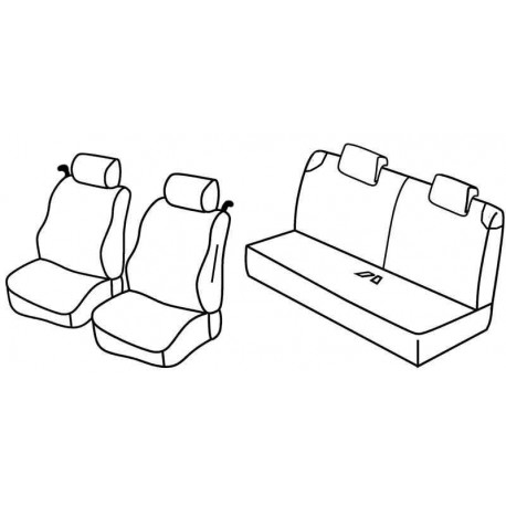 Set coprisedili Superior su misura per auto nero - grigio
