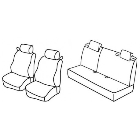 Set coprisedili Superior su misura per auto nero - blu