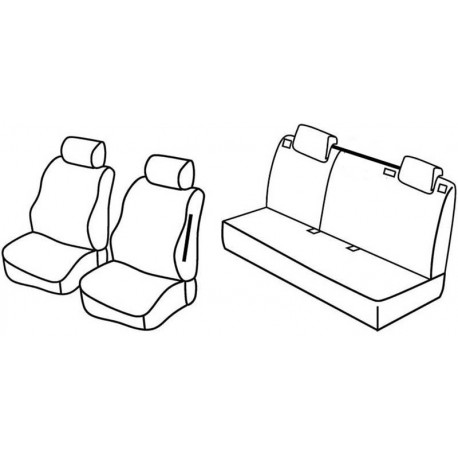 Set coprisedili Superior su misura per auto nero - rosso