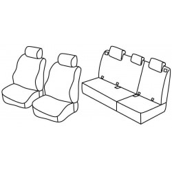 Set coprisedili Superior su misura per auto grigio - nero