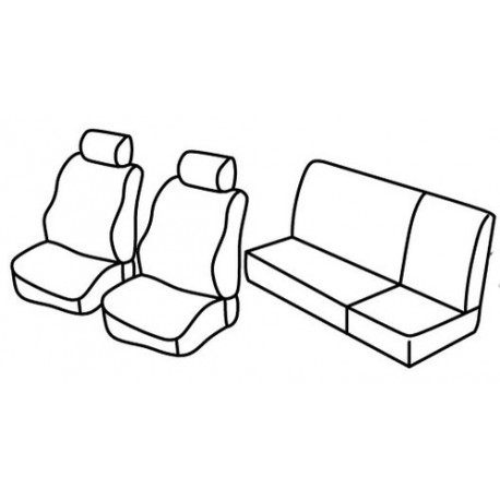 Set coprisedili Superior su misura per auto nero - rosso