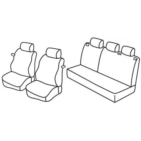 Set coprisedili Superior su misura per auto nero - blu