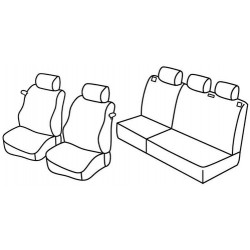 Set coprisedili Superior su misura per auto grigio - nero