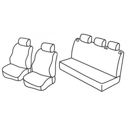 Set coprisedili Superior su misura per auto nero - blu