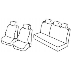Set coprisedili Superior su misura per auto nero - rosso
