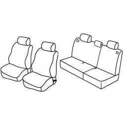 Set coprisedili Superior su misura per auto nero - rosso