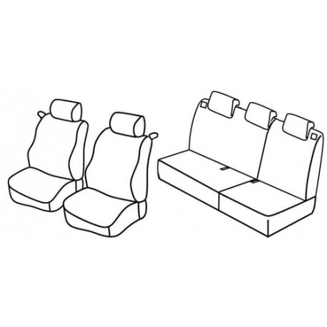 Set coprisedili Superior su misura per auto nero - rosso