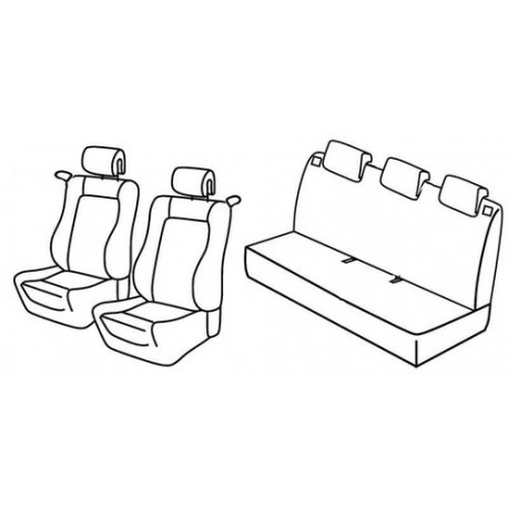 Set coprisedili Superior su misura per auto grigio - nero