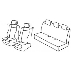 Set coprisedili Superior su misura per auto nero - rosso