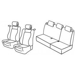 Set coprisedili Superior su misura per auto grigio - nero