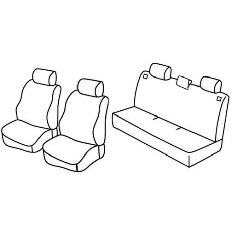 Set coprisedili Superior su misura per auto nero - blu