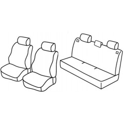 Set coprisedili Superior su misura per auto nero - grigio