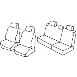 Set coprisedili Superior su misura per auto grigio - nero