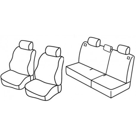 Set coprisedili Superior su misura per auto grigio - nero