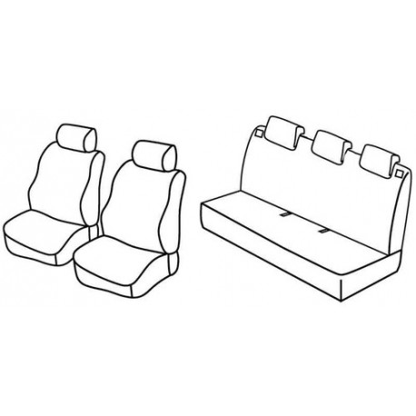 Set coprisedili Superior su misura per auto nero - blu