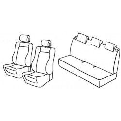 Set coprisedili Superior su misura per auto nero - rosso