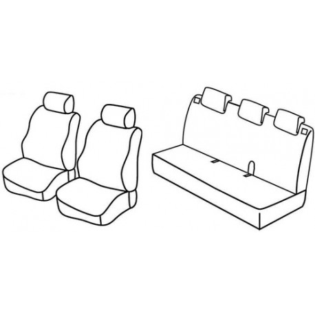 Set coprisedili Superior su misura per auto nero - blu