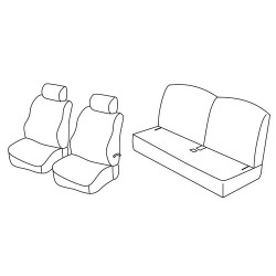 Set coprisedili Superior su misura per auto grigio - nero