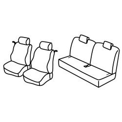 Set coprisedili Superior su misura per auto nero - rosso