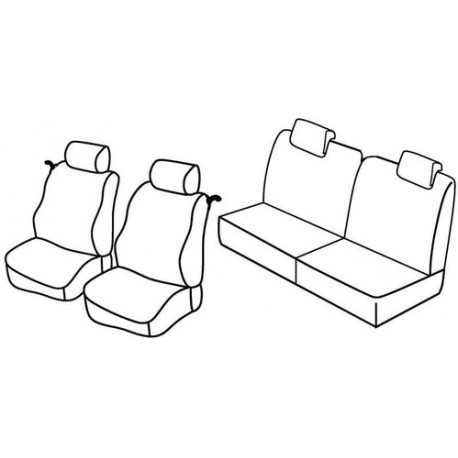 Set coprisedili Superior su misura per auto grigio - nero