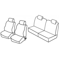 Set coprisedili Superior su misura per auto nero - rosso