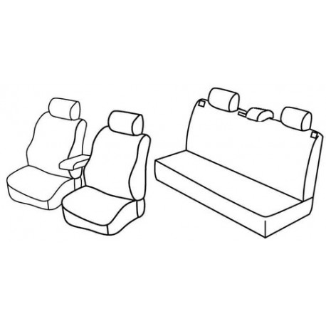 Set coprisedili Superior su misura per auto nero - rosso