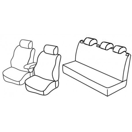 Set coprisedili Superior su misura per auto nero - blu