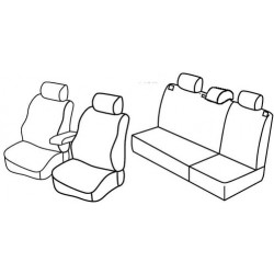 Set coprisedili Superior su misura per auto nero - blu