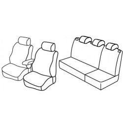 Set coprisedili Superior su misura per auto nero - rosso