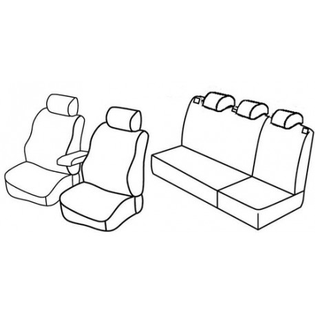 Set coprisedili Superior su misura per auto nero - rosso