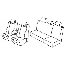 Set coprisedili Superior su misura per auto nero - rosso