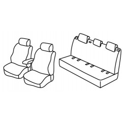 Set coprisedili Superior su misura per auto grigio - nero