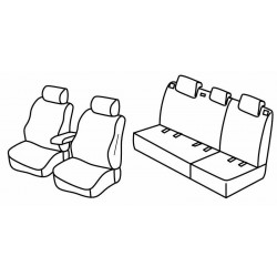 Set coprisedili Superior su misura per auto grigio - nero