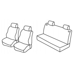 Set coprisedili Superior su misura per auto nero - blu