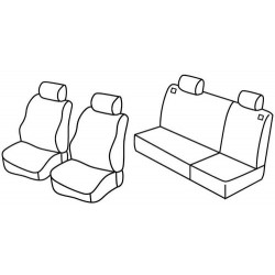 Set coprisedili Superior su misura per auto nero - grigio