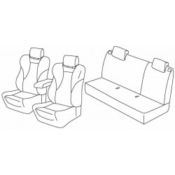 Set coprisedili Superior su misura per auto grigio - nero