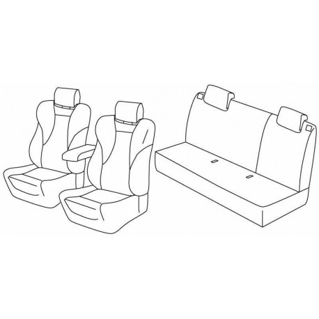 Set coprisedili Superior su misura per auto grigio - nero