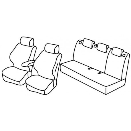 Set coprisedili Superior su misura per auto nero - rosso